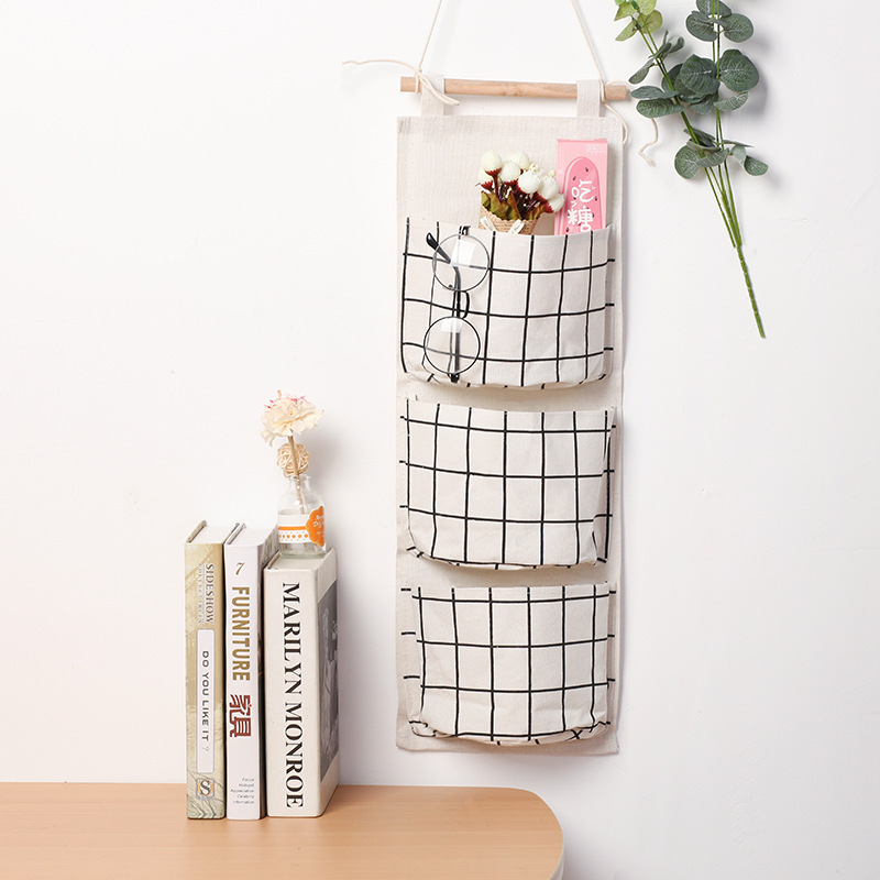 1PC Three Pockets Hanging Wall - đánh giá và giá Linen Bag Bulk