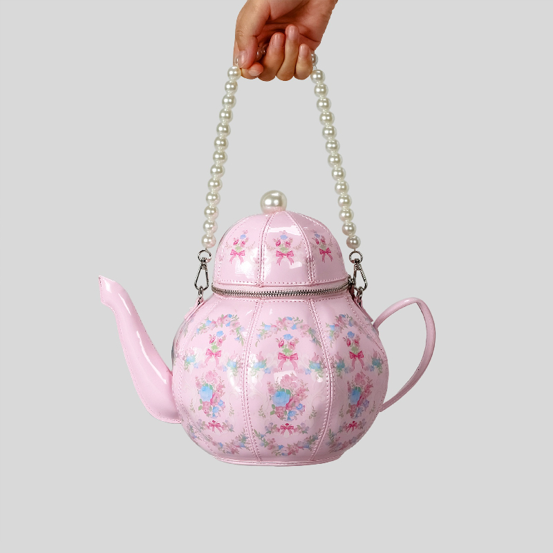 Pearl Chain Teapot Crossbody B - đánh giá và giá Linen Bag Bulk