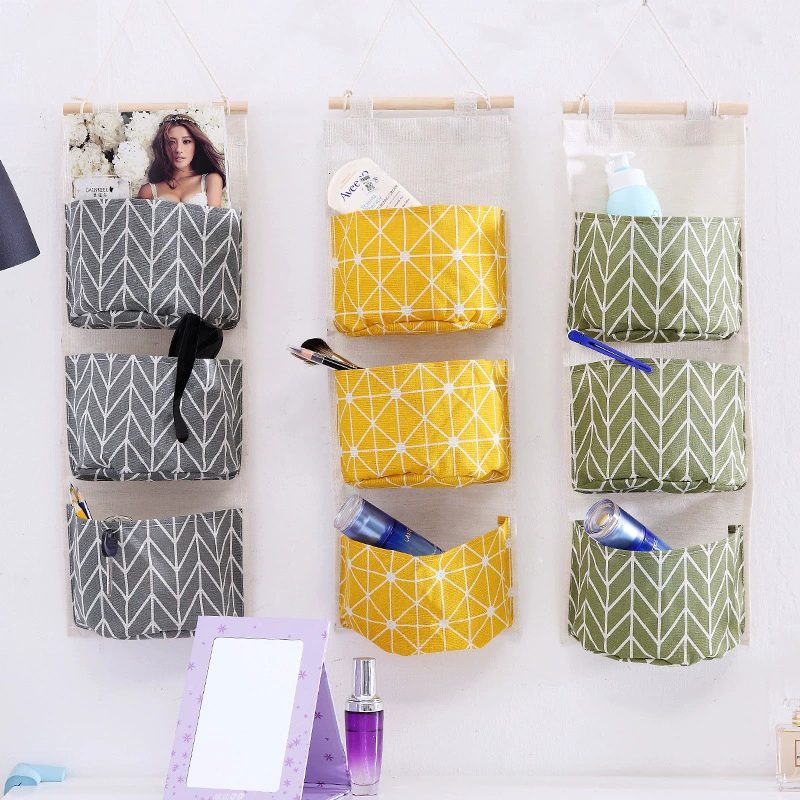1PC Three Pockets Hanging Wall - đánh giá và giá Linen Bag Bulk