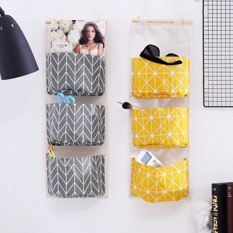 1PC Three Pockets Hanging Wall - đánh giá và giá Linen Bag Bulk
