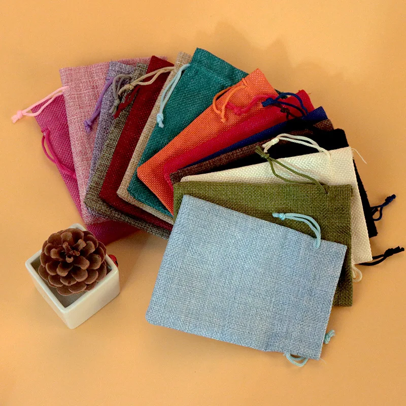 50pc/lot 7x9 9x12 10x14 13x18  - đánh giá và giá Linen Bag Bulk