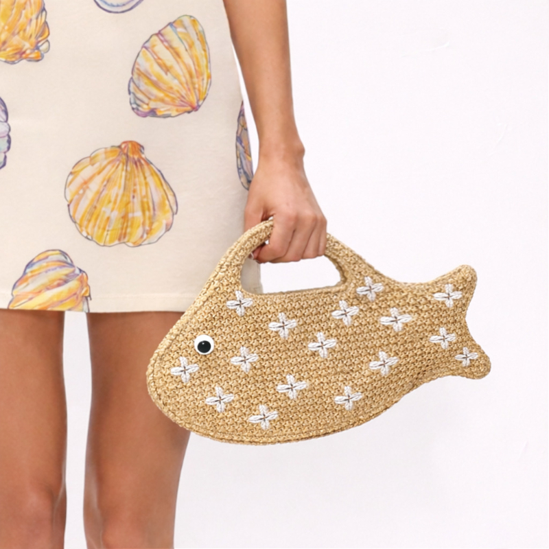 Cute Creative Fish Shaped Prin - đánh giá và giá Linen Bag Bulk