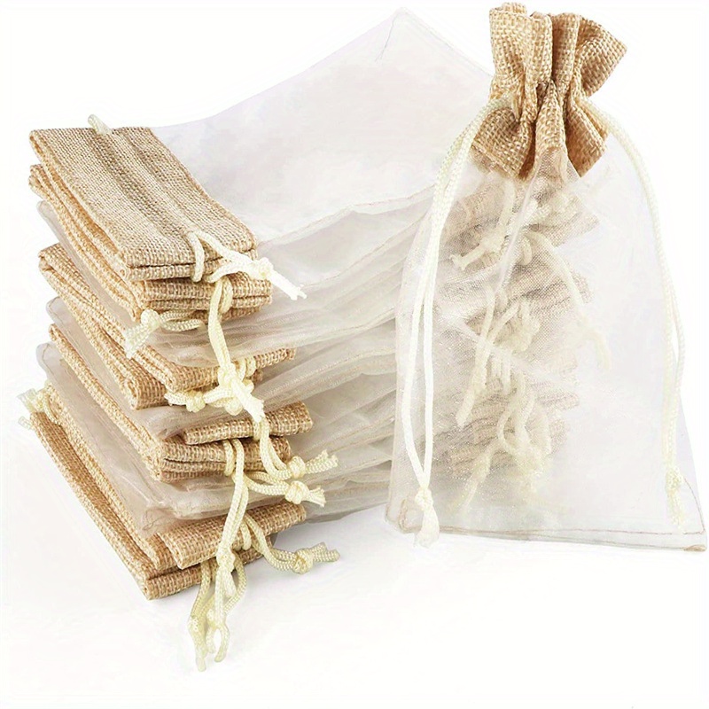 Organza Linen Pocket Bag Holid - đánh giá và giá Linen Bag Bulk