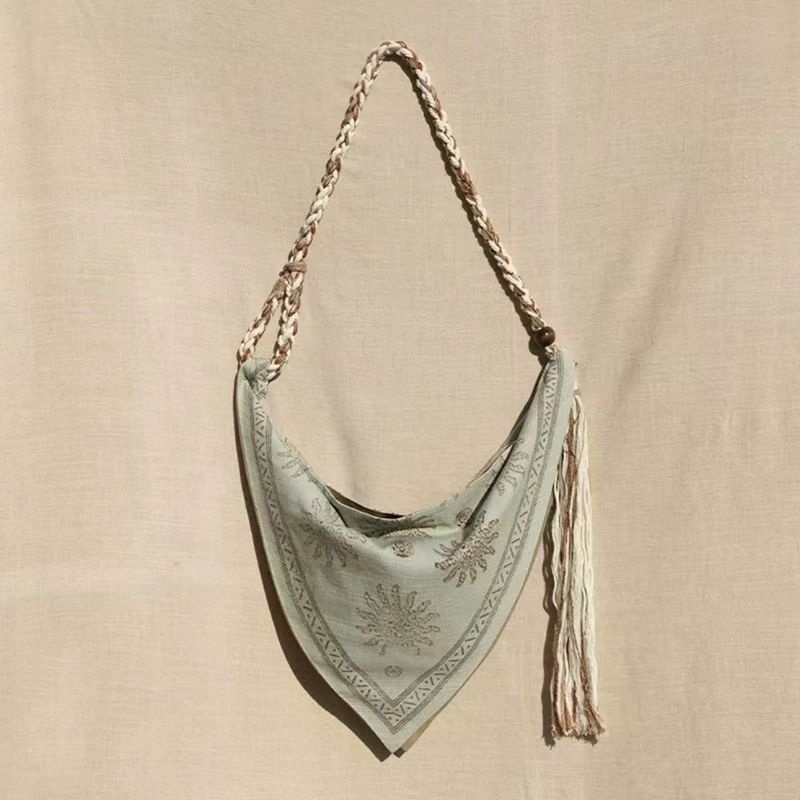 Bohemian Triangle Crossbody Ba - đánh giá và giá Linen Bag Bulk