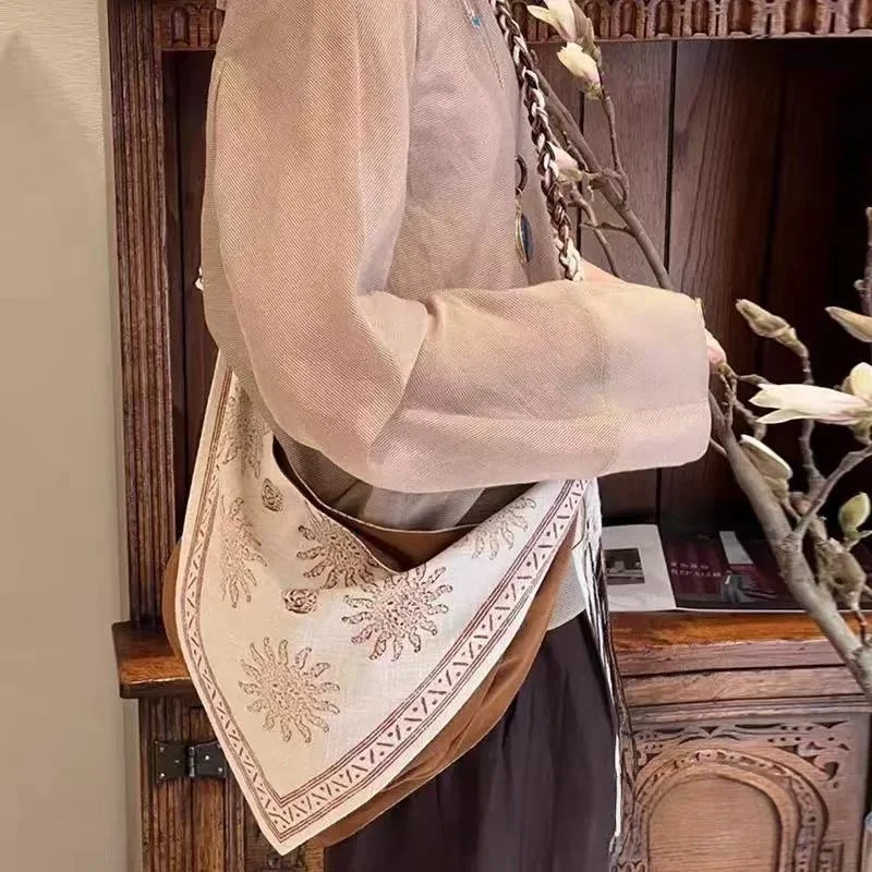 Bohemian Triangle Crossbody Ba - đánh giá và giá Linen Bag Bulk